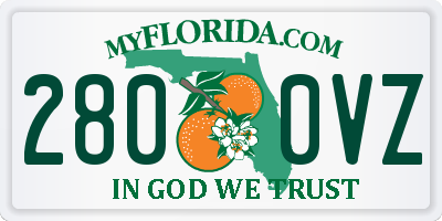 FL license plate 2800VZ