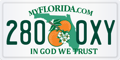 FL license plate 2800XY