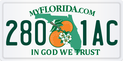 FL license plate 2801AC
