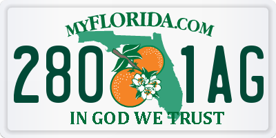 FL license plate 2801AG