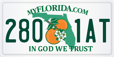 FL license plate 2801AT