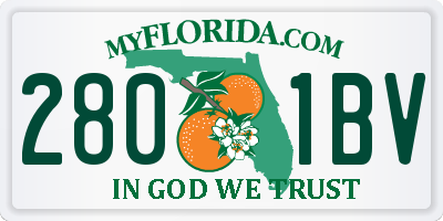 FL license plate 2801BV