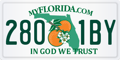 FL license plate 2801BY