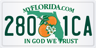 FL license plate 2801CA