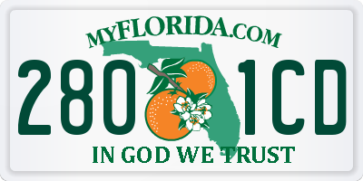 FL license plate 2801CD