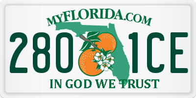 FL license plate 2801CE