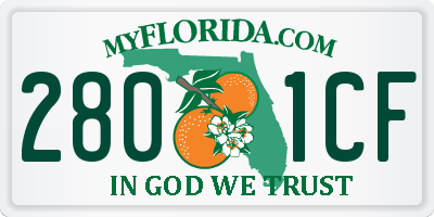 FL license plate 2801CF
