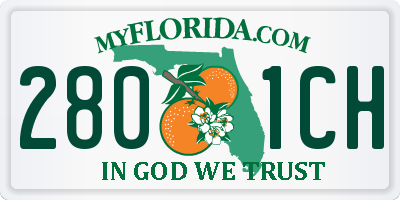 FL license plate 2801CH