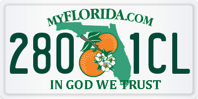 FL license plate 2801CL