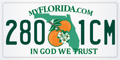 FL license plate 2801CM