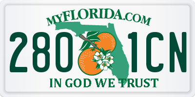 FL license plate 2801CN