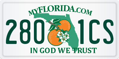 FL license plate 2801CS