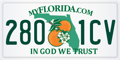 FL license plate 2801CV
