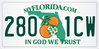 FL license plate 2801CW
