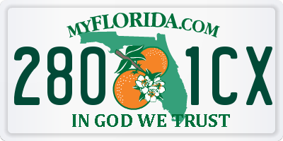 FL license plate 2801CX