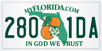 FL license plate 2801DA