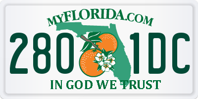 FL license plate 2801DC