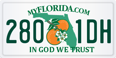 FL license plate 2801DH