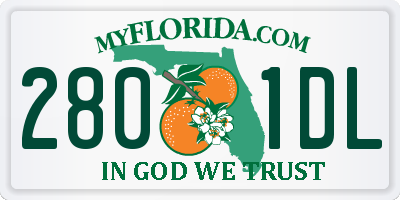 FL license plate 2801DL