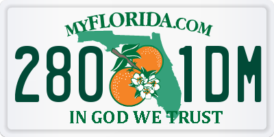 FL license plate 2801DM