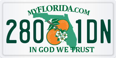 FL license plate 2801DN