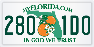 FL license plate 2801DO