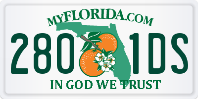 FL license plate 2801DS