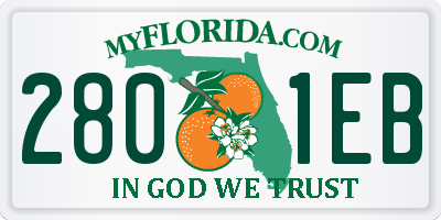 FL license plate 2801EB
