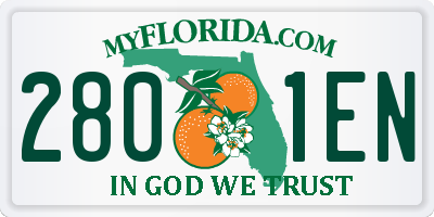 FL license plate 2801EN