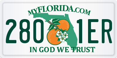 FL license plate 2801ER