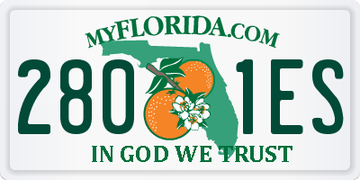 FL license plate 2801ES