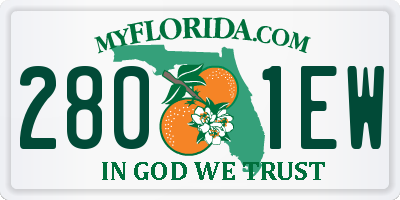 FL license plate 2801EW