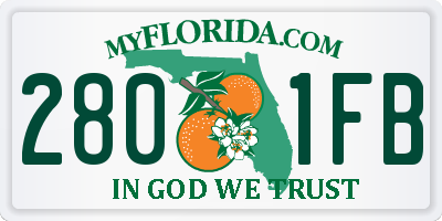 FL license plate 2801FB
