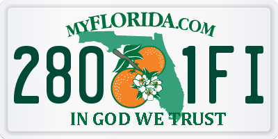 FL license plate 2801FI