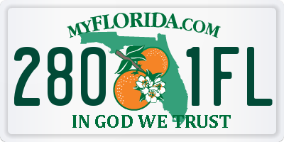FL license plate 2801FL