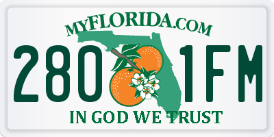 FL license plate 2801FM
