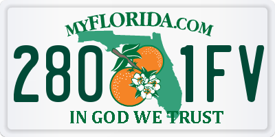 FL license plate 2801FV
