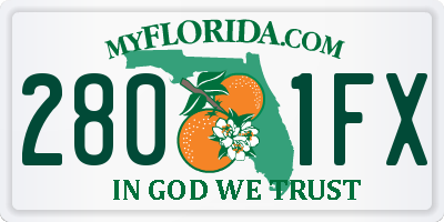 FL license plate 2801FX