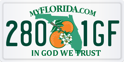 FL license plate 2801GF