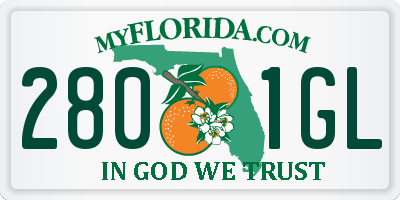 FL license plate 2801GL