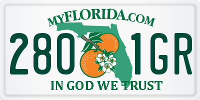 FL license plate 2801GR