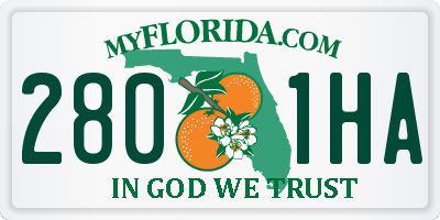 FL license plate 2801HA