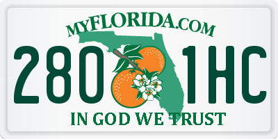 FL license plate 2801HC