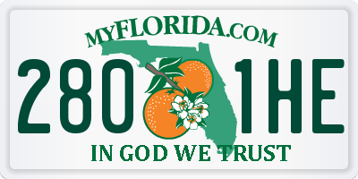 FL license plate 2801HE