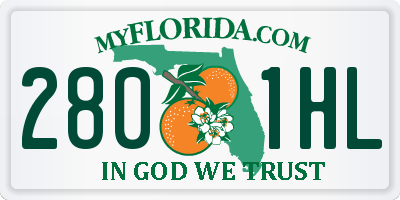 FL license plate 2801HL