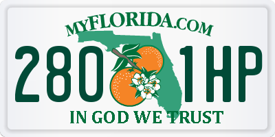 FL license plate 2801HP