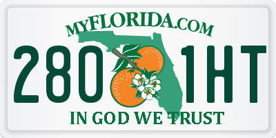 FL license plate 2801HT