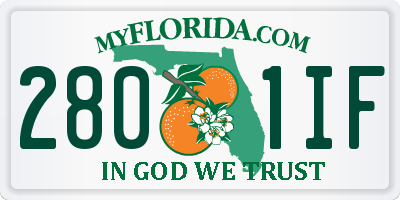 FL license plate 2801IF
