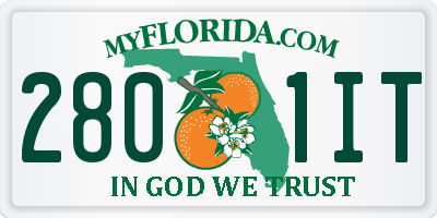FL license plate 2801IT