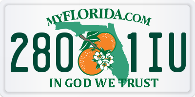 FL license plate 2801IU
